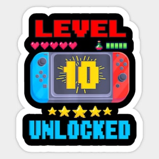 10th Birthday  Level 10  Video  Birthday Sticker